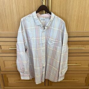 Tommy Bahama Light Pastel Plaid button Down Shirt